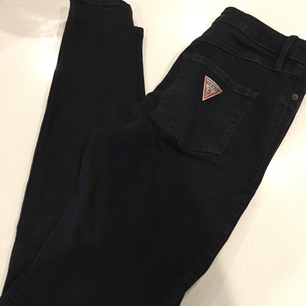 HIGH waist VINTAGE logo skinny stretch jeans